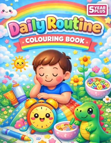 Colouring Book - Daily Routine for Kids (Ages 5+): A Day full of Fun