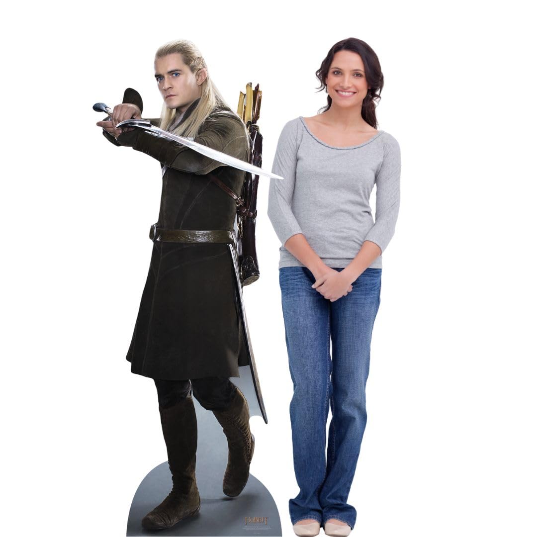 Star Cutouts SC4217 Lord of the Rings Legolas with Sword Cardboard Cutout – Iconic Elven Warrior Display for Fans & Collectors