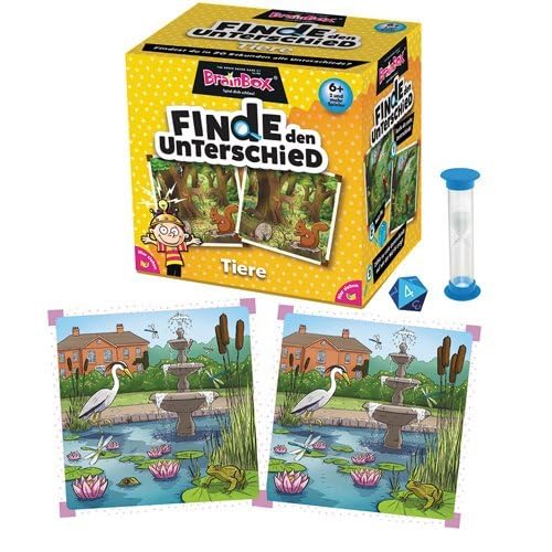 Brain Box 2094917, Finde den Unterschied, Tiere, Lernspiel, Gedächtnisspiel, Suchspiel für Kinder ab 6 Jahren