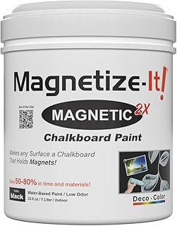 Magnetize-It! Magnetic Chalkboard Paint (Water Based) – Satin Black Deco...