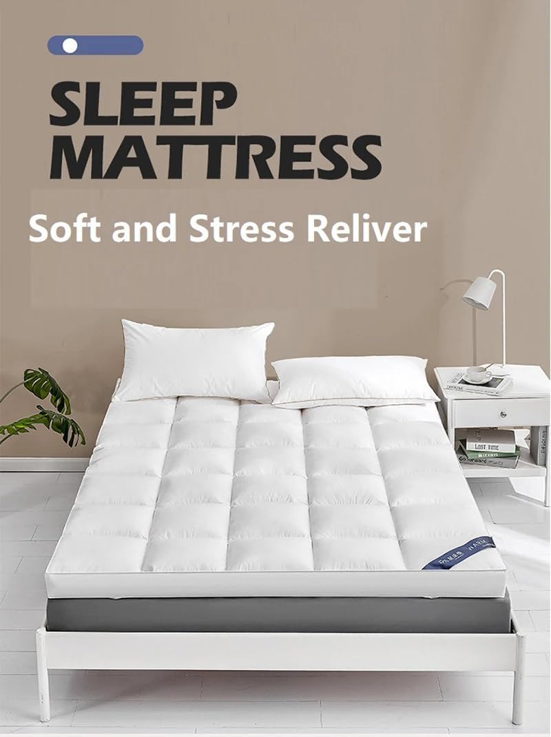 Brit Diamonds Double 4 Inches Extra Thick Mattress Topper Soft & Fluffy Microfiber Quilted Deep Toppers Pad Protector Hypoallergenic Mattress Toppers with Elastic Corner Straps 10cm Deep Bedspreads Brit Diamonds Double 4 Inches Extra Thick Mattress Topper Soft & Fluffy Microfiber Quilted Deep Toppers Pad Protector Hypoallergenic Mattress Toppers with Elastic Corner Straps 10cm Deep Bedspreads