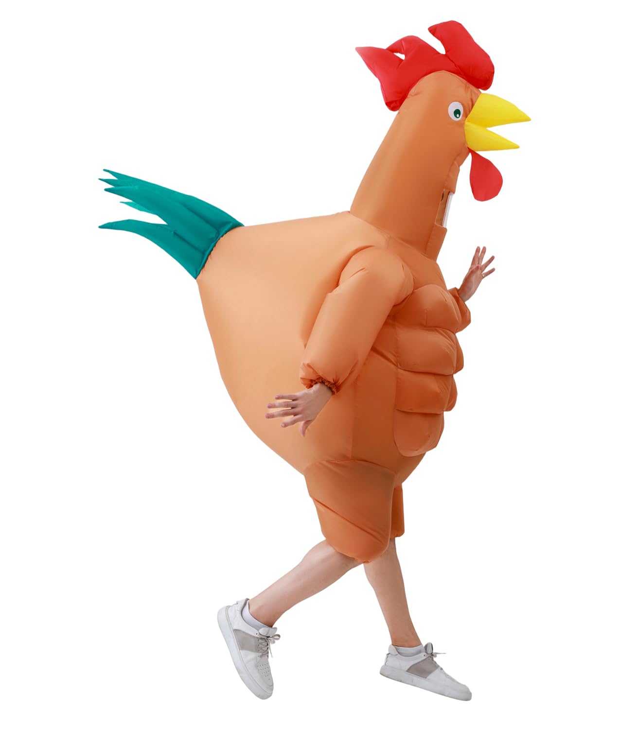 RHYTHMARTS Disfraz Inflable de Pollo para Adulto - Disfraz de Gallo Hinchable