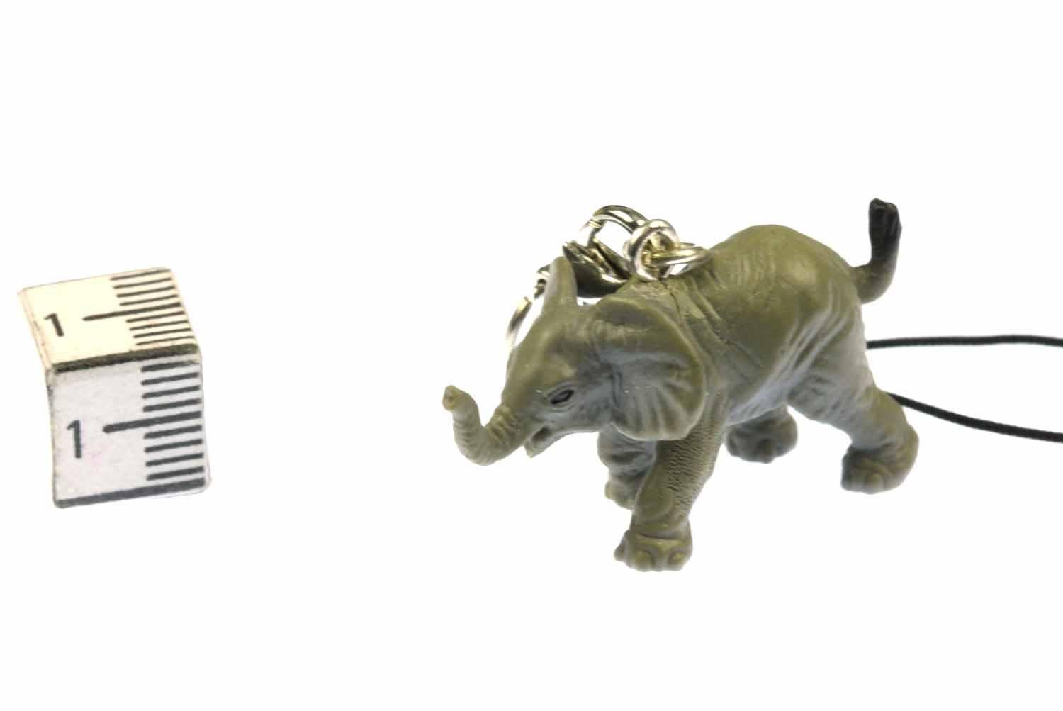 Miniblings Elephant Mobile Cell Phone Charm Pendant Big 5 Africa Gray 2Cm Micro