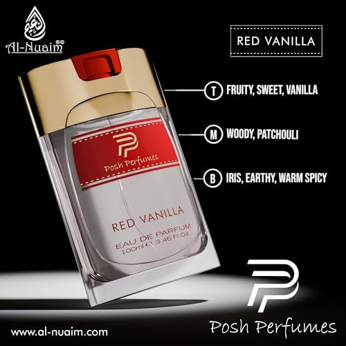 Image of Al-Nuaim Eau De Parfum For Men & Women - 100ml | Posh Perfume Range (Red Vanilla)