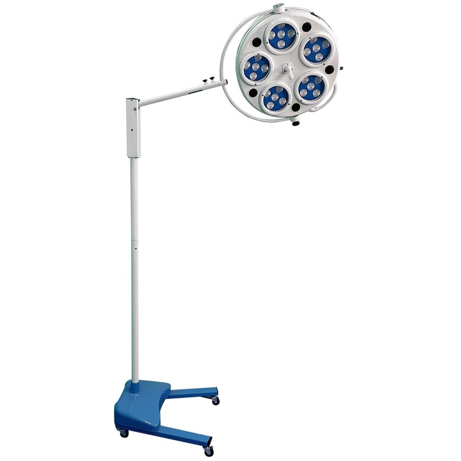 WXXZCE Lampa do Badań Lekarskich, Stojąca na Podłodze, 30 Diod LED, Lampa Bezcieniowa z Ruchomą Podstawą, Regulowana Jasność 100000-180000 Luksów, do Szpitali, Salonów Kosmetycznych, Lecznic dla Zwier