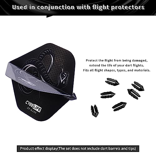 CyeeLife Standard Dart Flights 30 Sets 90 Pcs Durable PET Replacement Feather Tail Wing for Steel Tip and Soft Tip Darts - Image 4