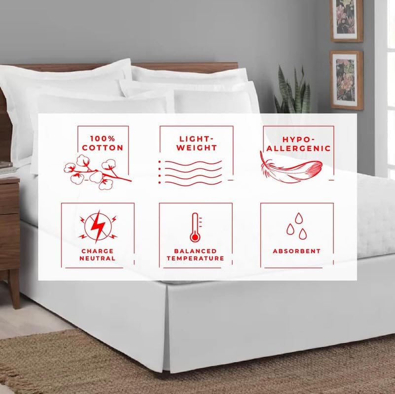 Split Corner Bed Skirt 18 Inch Drop Full Size 100% Egyptian Cotton Wrinkle and Fade Resistant Full Size, Silver Grey Solid