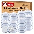 60 Count Toilet Cleaner Refill Pads Compatible with Clorox ToiletWand, High-Density Disposable Toilet Brush Refills for Powerful Scrubbing
