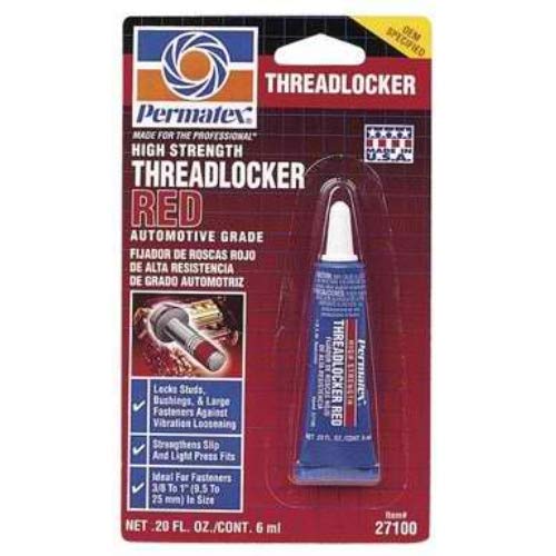 Permatex 27100 .20 Oz Red High Strength Threadlocker