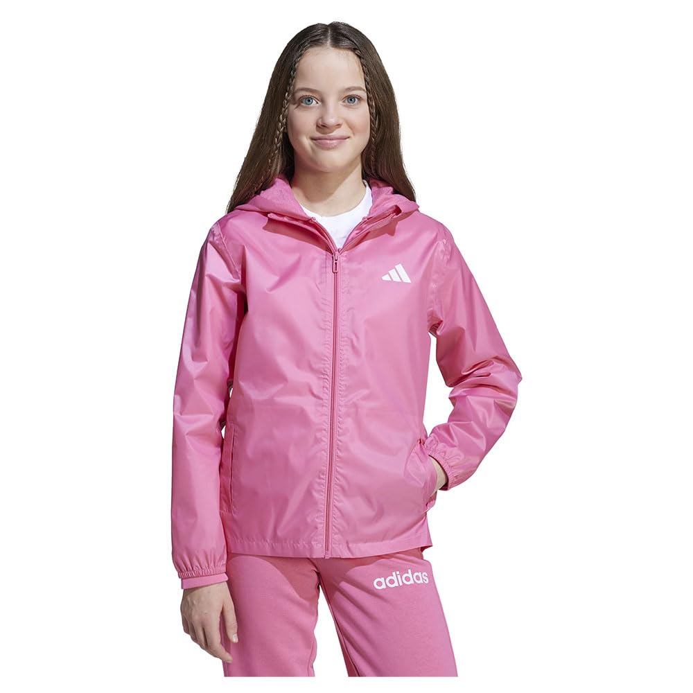 adidas Unisex Kinder RAIN JACKET, pink fusion, 5-6 Years