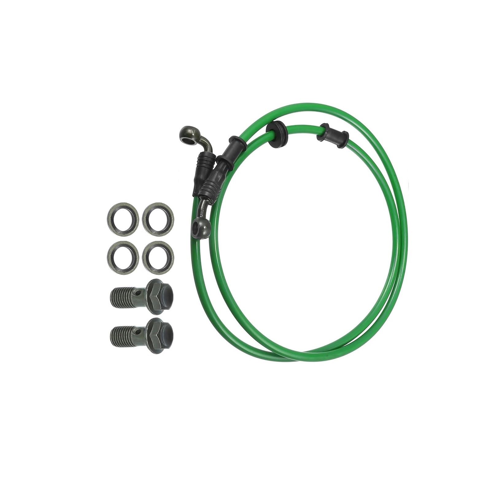 Ksxzw Green Motorbike Part 130Cm 28 Degree 90 Motorcycle Hydraulic Brake Oil Hose Motorbike Accessories