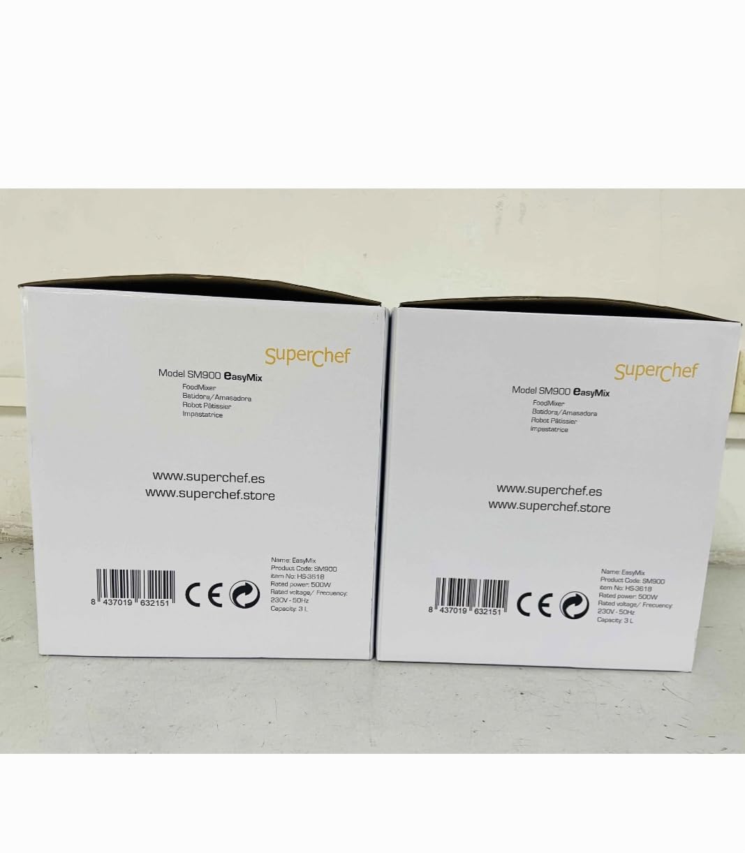 Batidora, Amasadora EasyMix SM900, 500W de potencia, Mezcla y amasa, bol de 3Litros de acero inoxidable con accesorio para batir y amasar