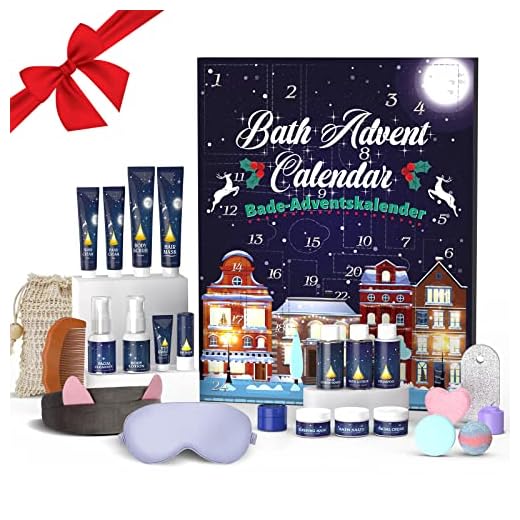 Calendario Avvento 2024 Bellezza, 24 Prodotti per il Bagno, la Cura Della Pelle e gli Accessori, Conto Alla Rovescia per il Natale Regali Creativi per le Donne