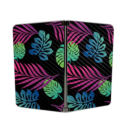 Image of MightySkins Carbon Fiber Skin for Microsoft Surface Duo - Neon Tropics | Protective, Durable Textured Carbon Fiber Finish | Easy to Apply, Remove, and Change Styles | Made in The USA