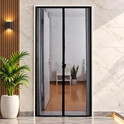 ApLiQ Magnetic Mosquito Net for Door | Premium Mesh Curtain with Automatic Close Magnets | Insect Fly Screen for Main Door, Balcony & Kitchen | Easy Installation | 100 x 210 cm