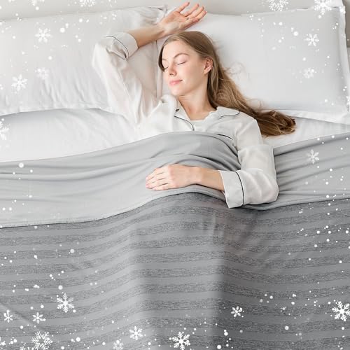EMME Cooling Blankets Queen Size (90'x 90') for Hot Sleepers, Summer Bed Blanket, Thin Light...