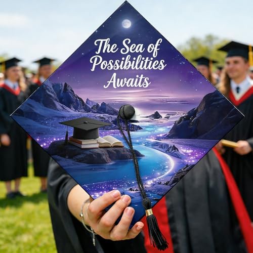 Descrizione delle taglie: misura 24,1 cm, si adatta perfettamente al tuo berretto da laurea, permettendoti di mostrare la tua personalità senza il cappuccio stesso incluso.