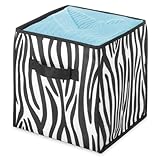 Whitmor 6085-907 Collapsible Cube, 10-Inch, Zebra