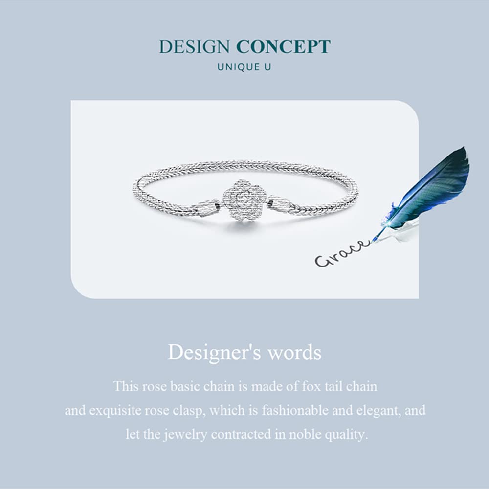Jewelry Moments Pulsera con dije de cadena de serpiente y cierre de corazón brillante con circonitas cúbicas en plata de ley