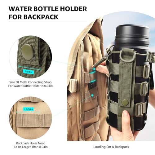 Image of Water Bottle Holder Molle Pouch Carrier,Tactical Water Bottle Pouch,Mesh Water Bag Water Bottle Holder For Bike,Tactical Molle Water Bottle Pouch,Water Bottle Holder Carriers for Walking（Multi Colors）