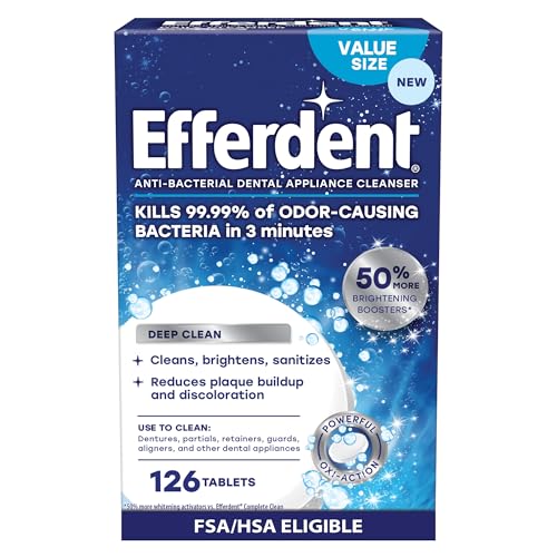 Efferdent Denture Cleaner Tablets – Deep Clean...