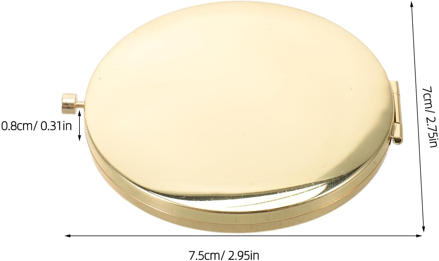 LIFKOME 4pcs Gold Compact Pocket Mirror with Double Sided Flat Magnifier image 2