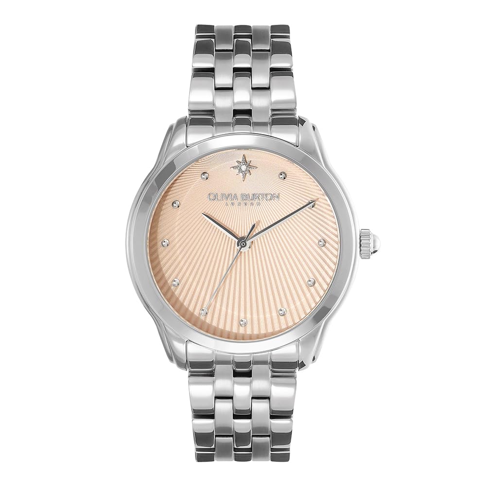 Olivia Burton Analogue Quartz Watch for Women Starlight Collection with Silver Stainless Steel Bracelet - 24000047