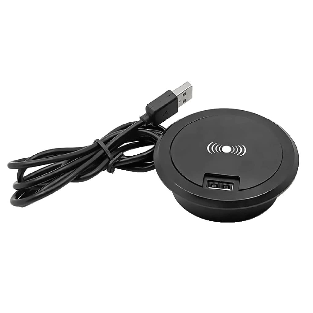 Christol Embedded 10W Wireless Charging Make IT Simple Desk Wireless Charger Desktop Grommet Power Wireless Charging Pad