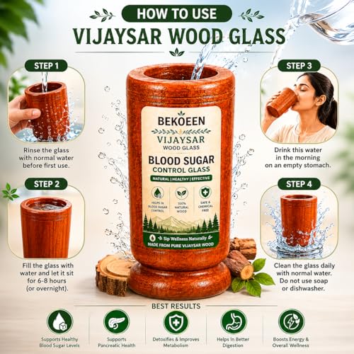 Image of Vijaysar Wood Glass for Water Drinking | Natural Vijaysaar Herbal Tumbler | Ayurvedic Wellness Inspired Cup for Sugar-Conscious 100Ml