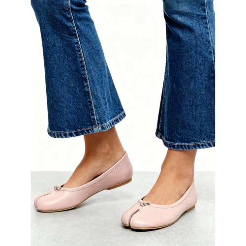 Image of Tabi Shoes Women Split Toe Shoes Wide Width Ballet Flats Comfort Casual Work Shoes for Women Office