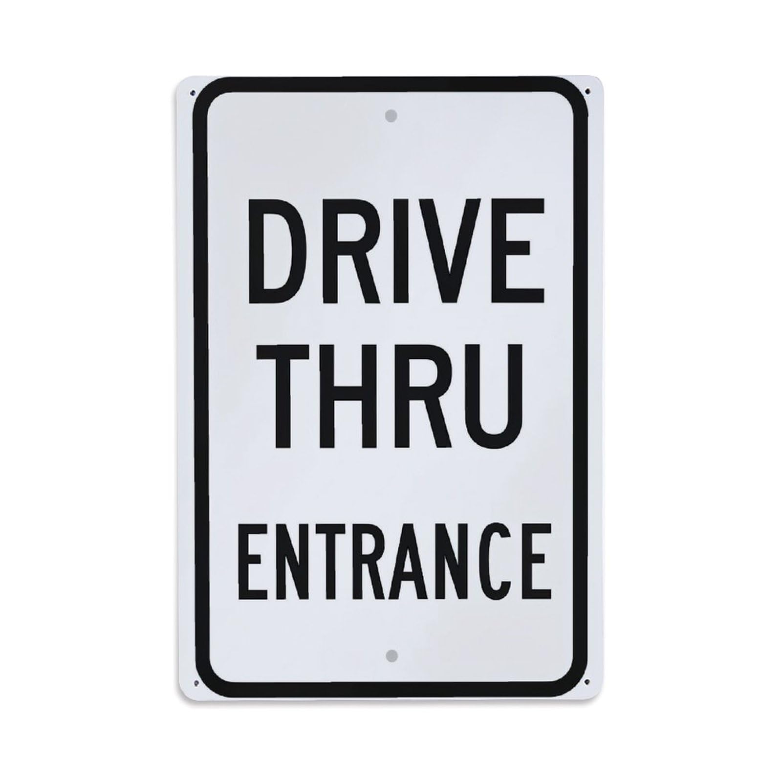 Jdfenggu Vintage Drive Thru Entrance Sign Retro Metal Tin Sign, Decor Art Poster For Bar, Home, Man Cave, Kitchen, Laundry Room Gift 8X12inch