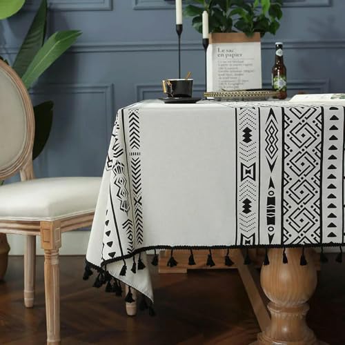 Nappe imprimée géométrique Boho chic grand format 300cm décoration armoire et table salon - 7