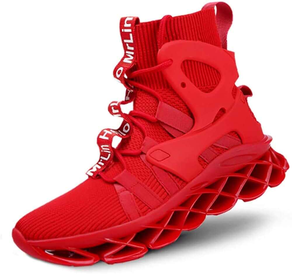 Hello MrLin Men's Running Shoes Non Slip Athletic Tennis Walking Blade Type Sneakers Hip Hop
