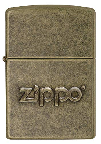 Zippo Encendedor a Prueba de Viento de Latón Antiguo con Caja de Regalo 3