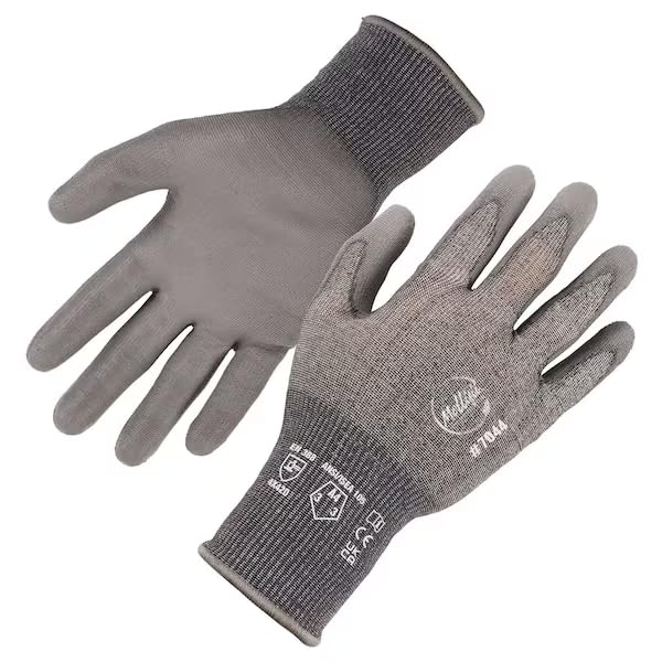 MOLLIFII ANSI A4 PU Coated CR Gloves, Gray, Size XXL, Mfr: 7044-A