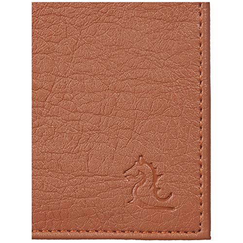 Image of KARA Tan Men's Faux Leather Wallet - Bifold Wallet for Men with De-Attachable Card Holder Sleeves