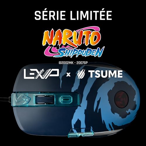 Souris optique Naruto PAW3327 à poids ajustable et boutons programmables - 2