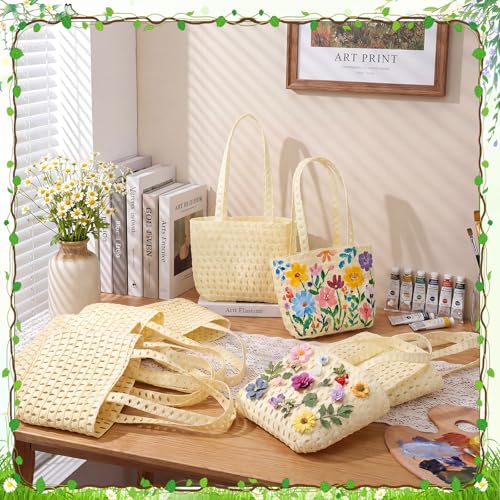 Bolso Tote de Paja Trenzada para Playa y Fiesta miniatura 4