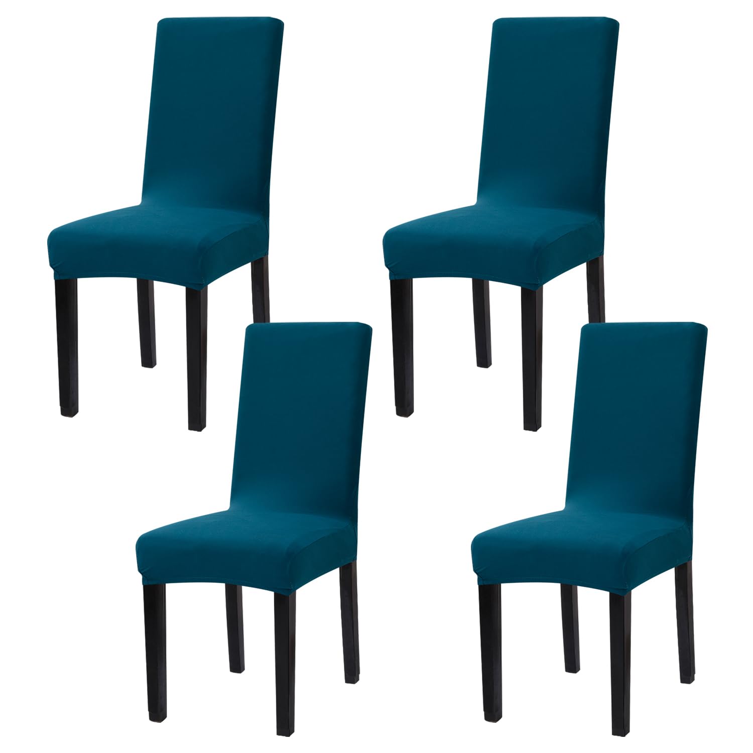 Fundas para sillas comedor elásticas antimanchas pack de 4 fundas lavables azul mafudoxi