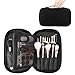 Produktbild Luxspire Makeup Pinsel Tasche, Tragbar Kosmetiktasche leer ohne Inhalt Wasserdicht Schminktasche Beauty Reisen Aufbewahrung mit Handschlaufe, Schwarz