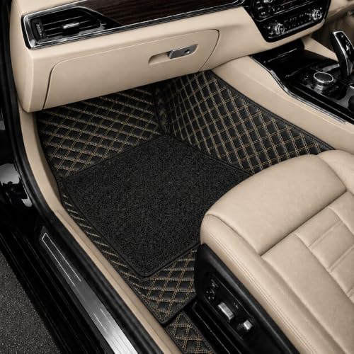 Image of 7D Car Floor Mat for Toyota Innova Crysta 7-Seat 2023-2026 | Black Beige
