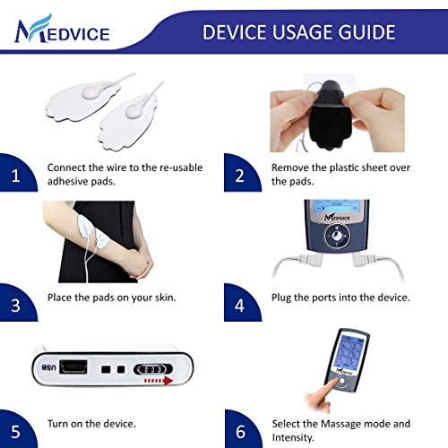 MEDVICE Rechargeable Tens Unit Muscle Stimulator, 2nd Gen 16 Modes & 8 Upgraded Pads for Natural Pain Relief & Management, FDA Cleared Electric Pulse Impulse Mini Massager Machine MEDVICE Rechargeable Tens Unit Muscle Stimulator, 2nd Gen 16 Modes & 8 Upgraded Pads for Natural Pain Relief & Management, FDA Cleared Electric Pulse Impulse Mini Massager Machine