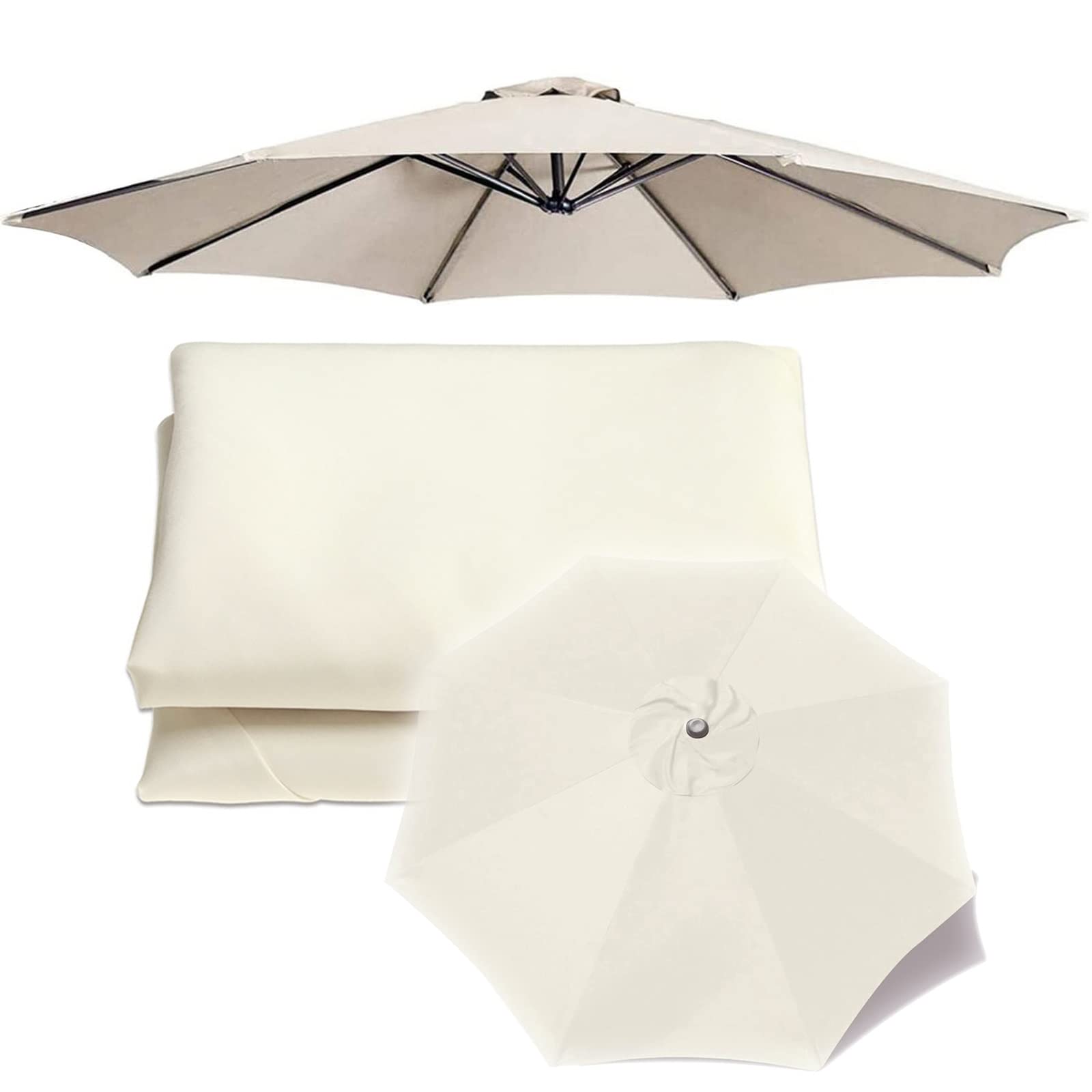 Solución parasol roto: Cubierta Cosopel caqui 2,7m de poliéster impermeable 8