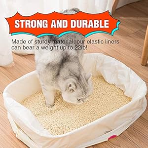 Cat Heavy Duty Litter Box Liners, 10 Count Per Pack Drawstring Extra Durable Easy Clean Up Heavy Duty Litter Pan Box Liners,Medium
