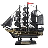 Chesapeake Bay 68704 Wood Black Pearl Pirate Ship Fully Assembled 6 Inches