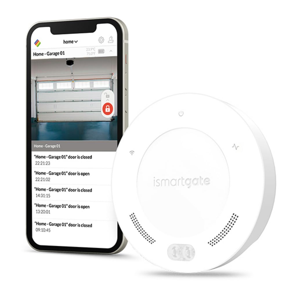 ismartgate Mini Smart Wi-Fi Opener Compatible con Amazon Alexa, Google Home y Samsung SmartThings (versión con Sensor cableado)