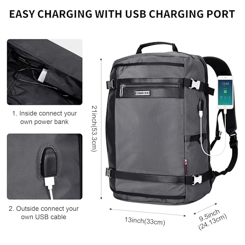 Image of WITZMAN Travel Backpack for Men Laptop Backpack with USB Charging Port Carry-on Luggage Airplane Approved
