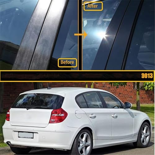 Moldura de ventana negro brillante para BMW Serie 1 E81 E82 E87 E88 Hatchback 3