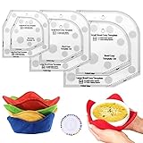 Bowl Cozy Template 3 Sizes, Clear Acrylic Bowl Wrap Clear Bowl Cozy Pattern Template Cutting Ruler Set, Transparent Quilting Templates Cozy Bowl Template Set for DIY Kitchen Art Craft
