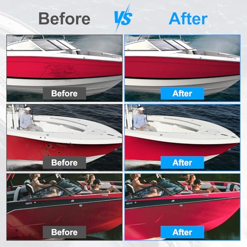 Image of Boat Paint 35 Oz Gloss Red Marine Boat Topside Bottom Enamel Paint, Marine Paint for Boats, Wood, Fiberglass Aluminum Metals Oil-Based Epoxy Red